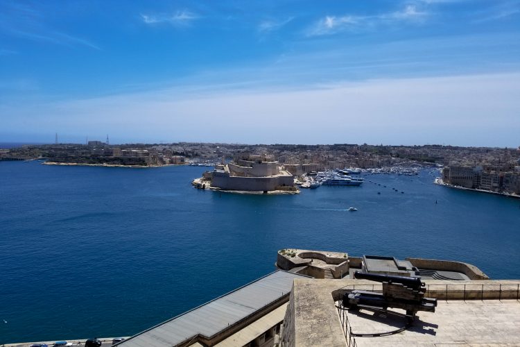 Ocean view from Upper Barracka Garden